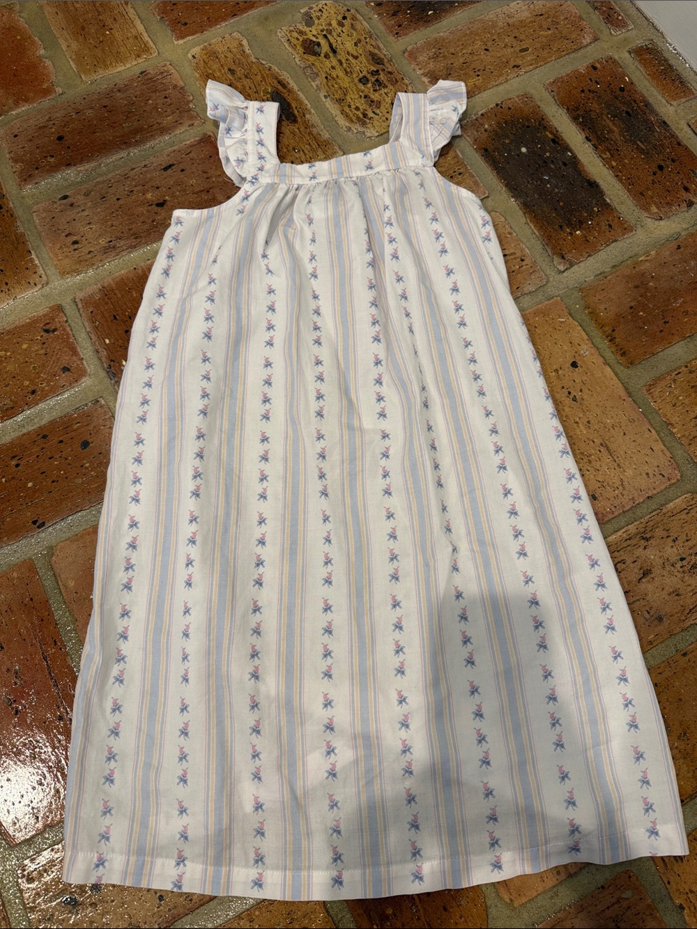 Petite Plume Nightgown Girls Size 6 in Cottage Stripe